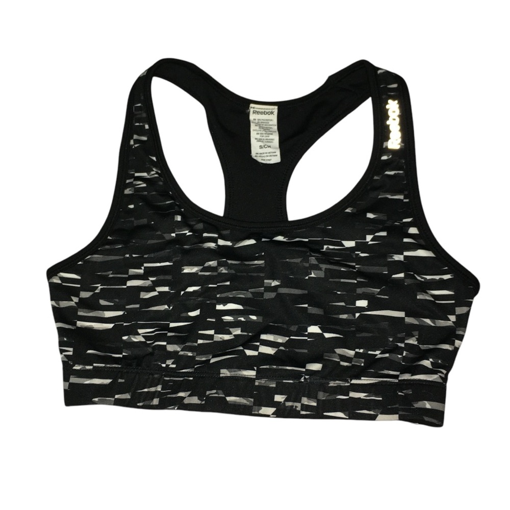 (2) REEBOK Racerback Black Gray Sports Bras - Women’s Small - Picture 7 of 12
